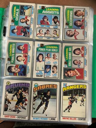 1976 - 77 Opc O - Pee - Chee Complete Set 396 Cards Bryan Trottier Tiger Williams Rc 
