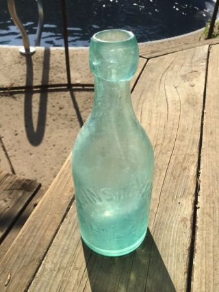 Antiqie Applied Top Johnston& Co Soda Bottle Philada Pontil? 3