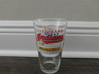 Cleveland Indians Mlb Miller Lite Glass