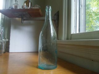 Corry,  Pa H.  Morris Bottling C&i Glass Mark 1880s Applied Blob Beer Bottle