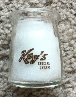 Kegs Keg’s Special Cream Dairy Advertising Glass Acl Creamer Milk
