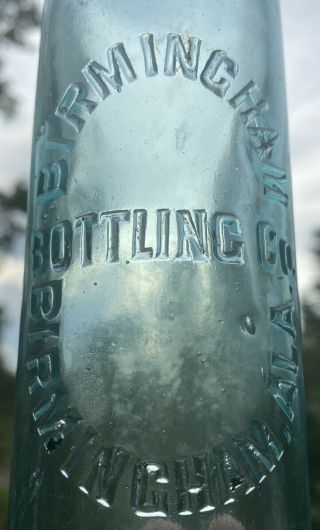 Rare Ice Blue Birmingham Bottling Hutchinson Bottle Alabama ALA 3