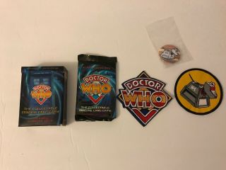 Doctor Who Collectible Trading Card Game Plus K - 9 Button And Iron On Patches