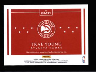 TRAE YOUNG 2020/21 PANINI IMPECCABLE STARS ON CARD AUTOGRAPH AUTO 15/25 N5378 2
