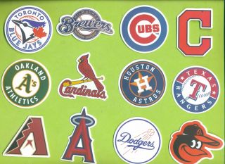 Complete Set Of All 30 Different Mlb Baseball Team Stickers