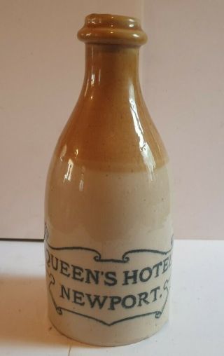 Queen’s Hotel Newport Mon Porter / Ginger Beer Bottle Wales