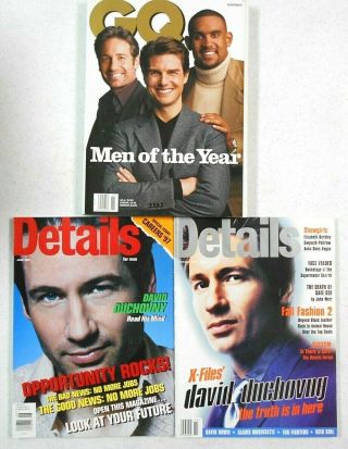 3 David Duchovny X - Files Magazines Details Oct 1995 June 1997 Gq Men Of Yr 1997