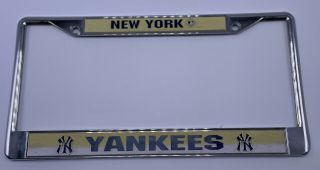 2010 York Yankees Mlb License Plate Frame Cover Holder Steel/plastic.