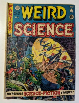 Weird Science 9 Vintage Ec Comic Aliens Scifi Horror Golden Age 10c