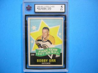1968/69 O - Pee - Chee Nhl Hockey Card 200 Bobby Orr As Ksa 5 Ex 68/69 Opc
