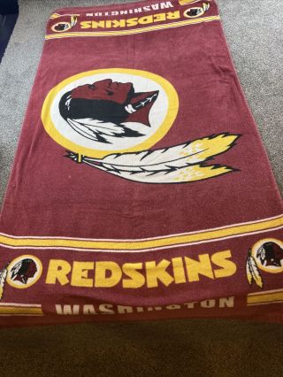 Washington Redskins Beach Towel 28 " X55 " Nfl Licensed 100 Cotton