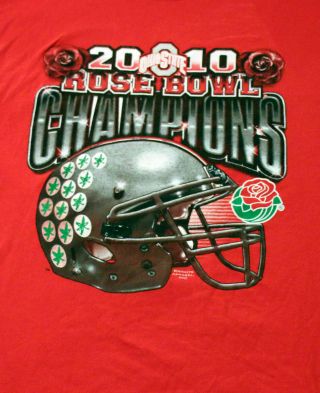 Vintage 2010 Ohio State Buckeyes Football Rose Bowl Champions T Shirt Osu