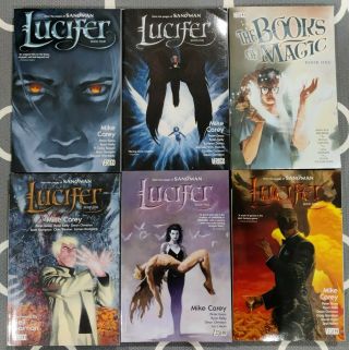 Lucifer Deluxe Edition Tpbs Set Vol.  1 - 5 (2013 - 14 Vertigo),  Books Of Magic Vol.  1