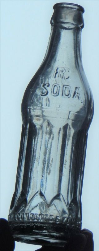 Rc Soda Rockford,  Ills Art Deco 10 Paneled Bottle C.  1923 - Coca Cola Bottling
