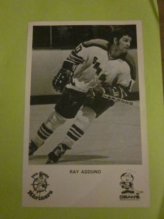 1975 - 76 San Diego Mariners Ray Adduno Dean 