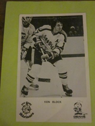 1975 - 76 San Diego Mariners Ken Block Dean 