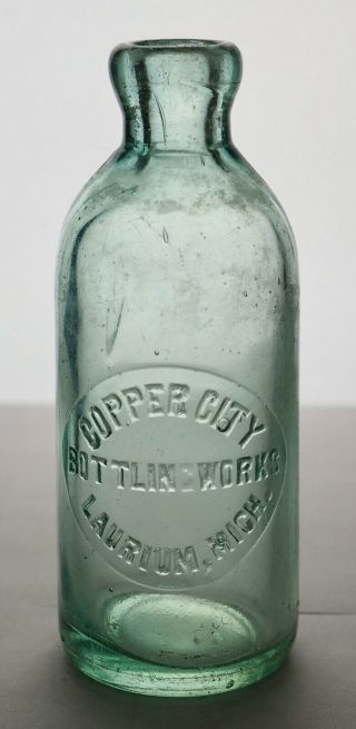 Old Hutch Hutchinson Soda Bottle – Copper City Laurium Mi - Mi0331