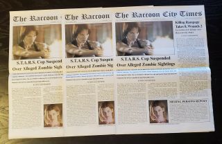 ×3 2004 Resident Evil Apocalypse Promo Newspaper Raccoon City Times