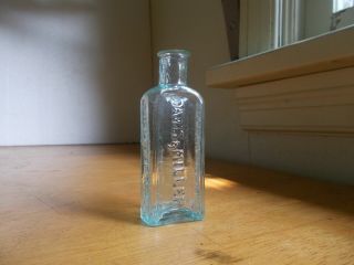 1860 Flared Lip Davis & Miller Druggists Baltimore Civil War Era Medicine Bottle