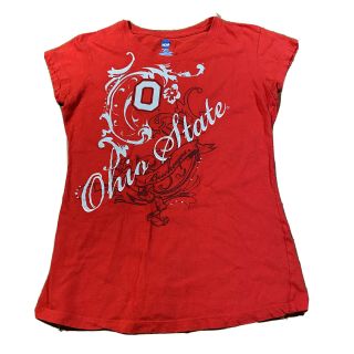 Ka Ohio State Buckeyes T - Shirt Womens Large Red Osu Ncaa