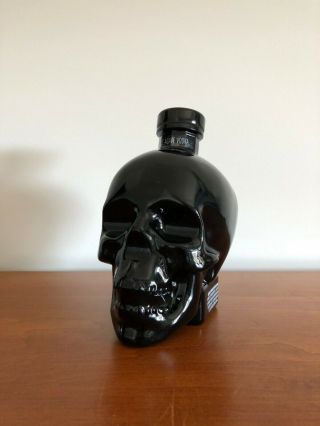 Crystal Head Blue Agave Vodka Onyx Black Skull Empty 750 Ml Glass Bottle