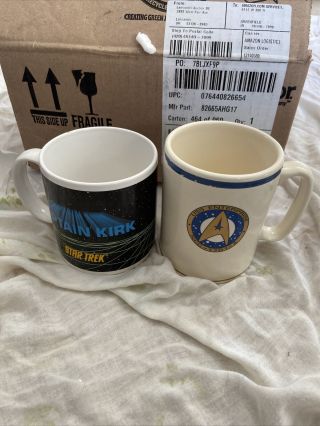 Vintage Pfaltzgraff Star Trek Coffee Cup Mug Uss Enterprise Ncc - 1701 - A Plus Kirk