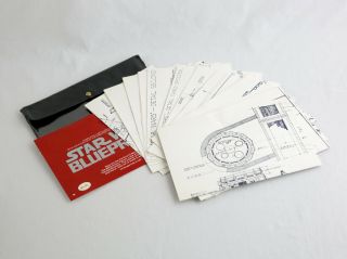 Vintage Star Wars Vinyl Pouch Of 15 Blueprints From 1977