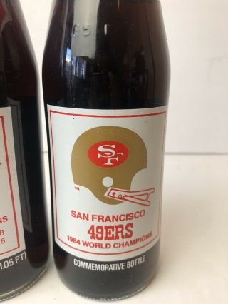 2 - 1984 SAN FRANCISCO 49ERS BOWL XIX COCA COLA COKE 7 - 11 BOTTLE 3