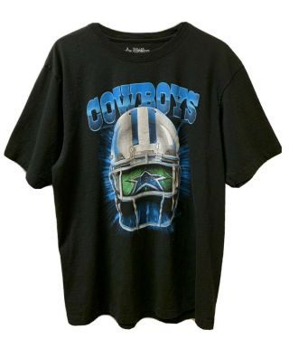 Dallas Cowboys Authentic T Shirt Adult/youth Size Large Black Blue Graphic