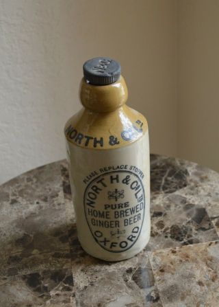 Antique North & Co Ltd Oxford Bourne Denby Ginger Beer Stoneware Bottle Lid Cap