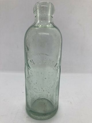 H.  N.  Sankey Kittanning,  Pa Armstrong County Hutchinson Bottle Doc 19
