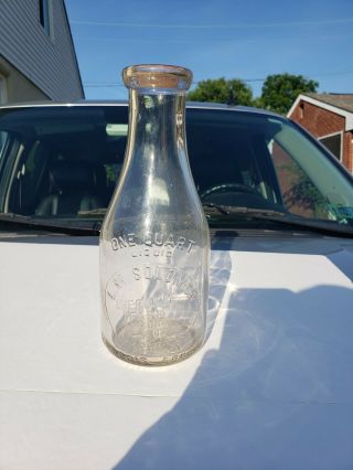 Early quart L.  M.  Solomon Cherokee Farm Macon GA.  milk bottle, 2