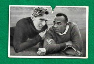 Jesse Owens,  Luz Long Olympia 1936 Sammelwerk No.  14 Olympics Cigarette Card