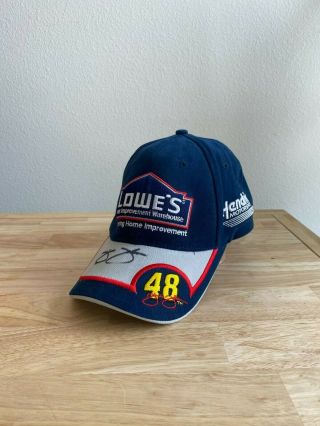 Jimmie Johnson Signed Lowes Hat