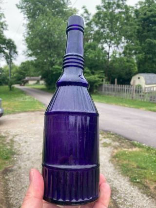 Dark Purple R.  C.  Chance Philadelphia Pa.  Stove Pipe Ketchup Bottle