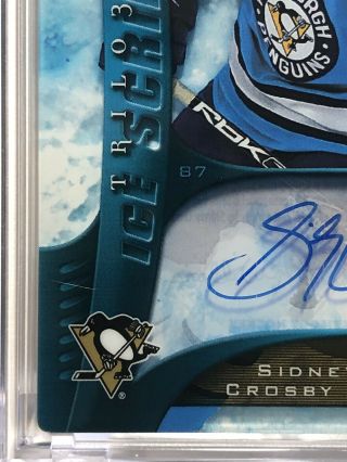 2009 - 10 Upper Deck Trilogy SIDNEY CROSBY Ice Scripts On Card Auto Pittsburgh 5
