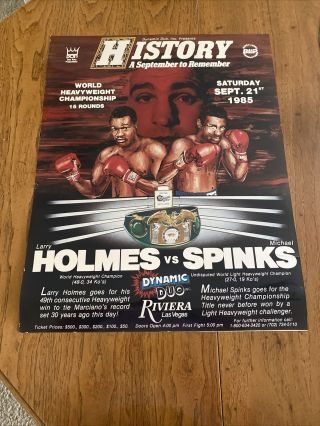 Larry Holmes Vs.  Michael Spinks 1985 Fight Poster