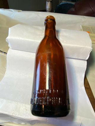 1906 Philadelphia,  Pa.  Heel Script Amber Straight Side Coca - Cola Bottle Loc 04