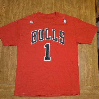 Adidas Chicago Bulls Derrick Rose Mens Size L Jersey T - Shirt Red