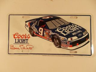 Nascar 9 Coors Light Bill Elliott License Plate