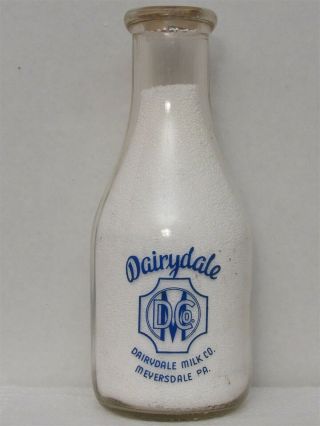 Rpq Milk Bottle Dairydale Milk Co Dairy Meyersdale Pa Somerset Co Whip Our Cream