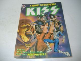 Kiss Marvel Comic Book 1978 Vol.  1,  No.  5 Special W/poster