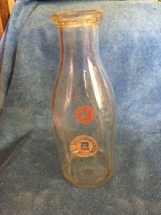 Vintage State University Of York (suny) Cobleskill Ny Dairy Milk Bottle