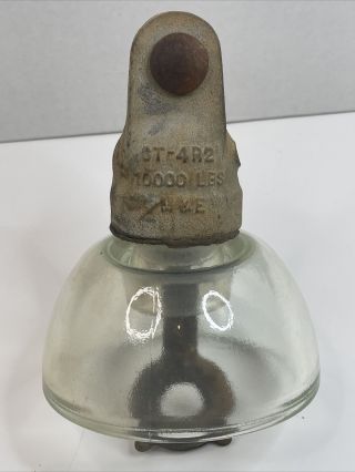 Vintage Electrical High Voltage Insulator W/glass 10,  000 Lb,  5,  000