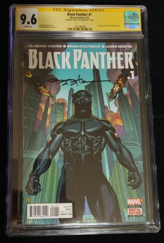 Black Panther 1 Cgc 9.  6 1st Comic Of Ta - Nehisi Coates Signed Brian Stelfreeze