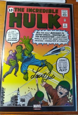 Incredible Hulk 3 Autographed By Lou Ferrigno With Nm/m
