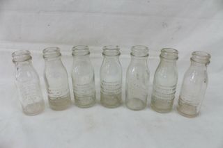 7 Vintage Waterbury Bloomfield Thomas A Edison Battery Oil Clear Glass Bottle