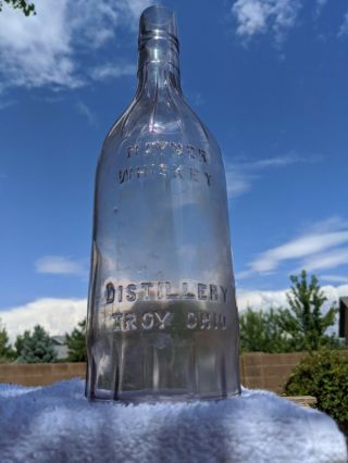 Vintage Purple Hayner Whiskey Distillery Troy Ohio Pat Nov 30 1897 Bottle