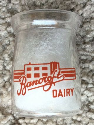 Bancroft Dairy Advertising Glass Acl Creamer Milk Building Logo Wisconsin