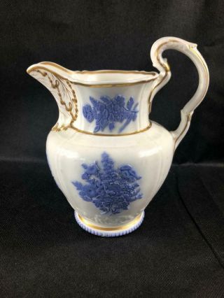 Good Antique Early English Porcelain Applied Sprig Jug.